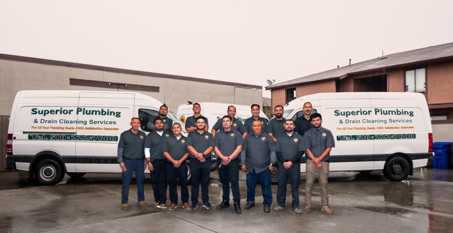 Superior Plumbing team in front of van